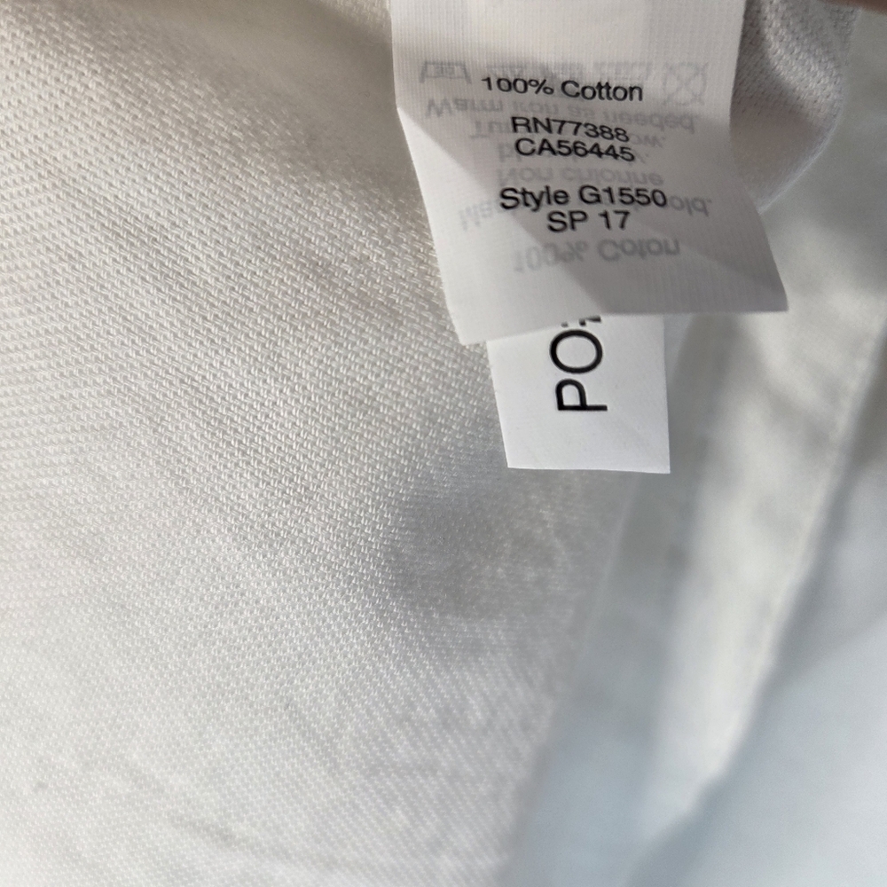 Madewell Top Blouse XS Women's Indigo Cold Shoulder 3/4 Sleeve White 100% Cotton - Picture 14 of 15